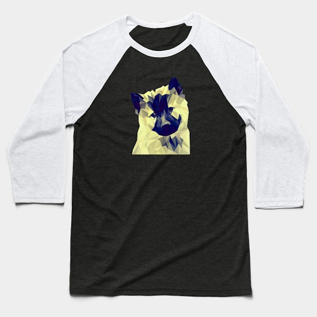 dog lover cute low poly Baseball T-Shirt by Cybord Design